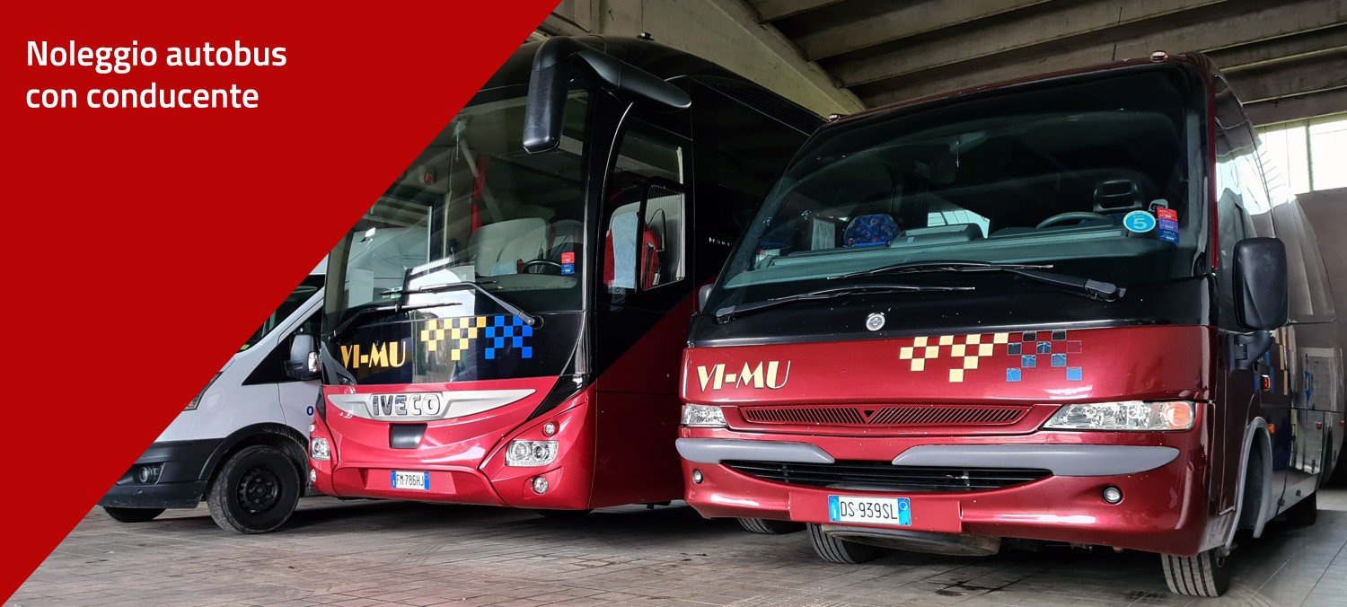 Noleggio autobus con conducente da 8 a 58 posti
